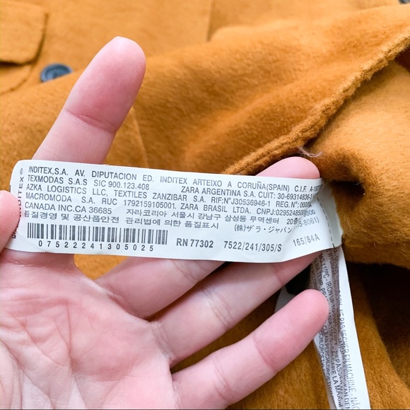 Zara Handmade Coat in Mustard Yellow - Picture 5 of 5